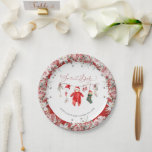 Santa Baby Christmas Baby Shower Welcome Paper Plate<br><div class="desc">Santa Baby Christmas Baby Shower Gender Neutral</div>