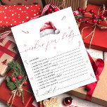 Santa Baby Christmas Baby Shower Wishes for Baby<br><div class="desc">Santa Baby Christmas Baby Shower Wishes for Baby. Matching items available.</div>