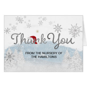 Santa Baby Christmas Boy Baby Shower Thank You