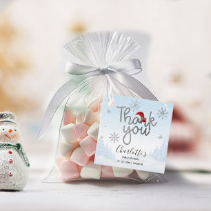 Santa Baby Christmas Boy Baby Shower Thank You Favour Tags