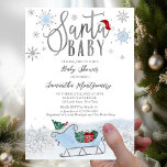 Santa Baby Christmas Budget Baby Shower Invitation<br><div class="desc">Adorable calligraphy with snowflakes,  winter-themed baby shower invitations. Easy to personalize with your details. Check the collection to find matching items as enclosure cards.</div>