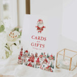 Santa Baby Christmas Cards and Gifts Pedestal Sign<br><div class="desc">This festive Santa Baby Christmas Cards and Gifts Pedestal Sign adds a playful touch,  letting guests know just where to leave their holiday wishes and gifts for your little one! Shop the Collection in our store Cava Party Design.</div>