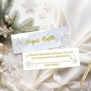 Santa Baby Christmas Diaper Raffle Mini Business Card