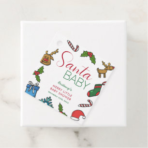Santa Baby Christmas Gender Neutral Baby Shower Favour Tags
