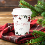 Santa Baby Christmas Girl Baby Shower Paper Cups<br><div class="desc">This item creates a festive atmosphere perfect for celebrating a winter baby shower,  blending the warmth of the Christmas season with the excitement of welcoming a new baby. Matching items are available.</div>