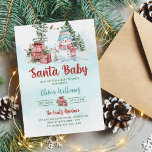 Santa Baby Christmas Snowman Baby Shower Invitation<br><div class="desc">Santa Baby Christmas Snowman Baby Shower Invitation</div>