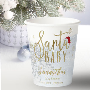 Santa Baby Christmas Winter Paper Cups