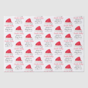 Santa Baby Christmas Winter Red Baby Shower  Tissue Paper