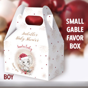 Santa Baby Elephant Christmas Baby Shower Small Favor Box