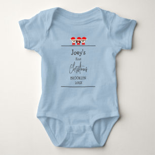 santa. baby first Christmas Baby Bodysuit