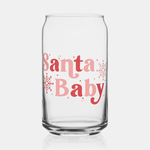 Santa Baby - Fun Holiday Typography Design Can Glass