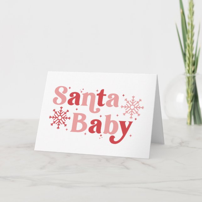 Santa Baby - Fun Holiday Typography Design Card (Front)