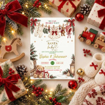 Santa Baby Gender Reveal Invitation | Christmas Ba