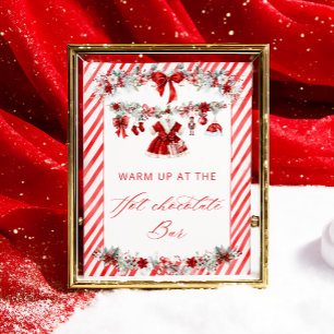 Santa Baby Girl Warm up at the Hot Chocolate Bar  Poster