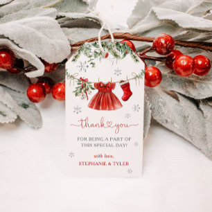 Santa Baby Girl Winter Christmas Baby Shower Favou Gift Tags