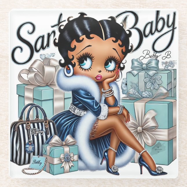 Santa Baby Glass Coaster (Front)