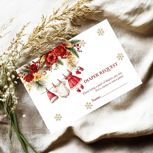 Santa Baby Holiday Winter diaper raffle request Enclosure Card (Creator Uploaded)