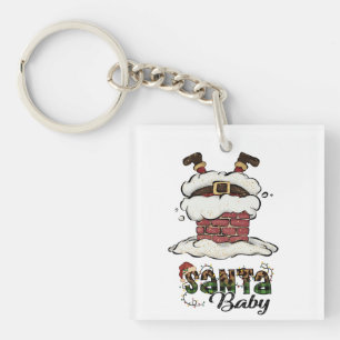 Santa baby- Merry christmas- christmas light Keychain