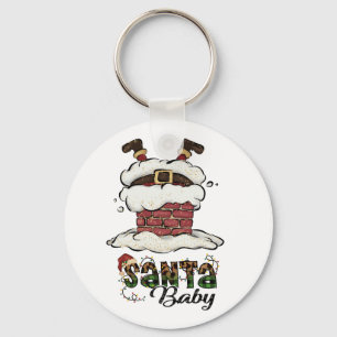 Santa baby- Merry christmas- christmas light Keychain