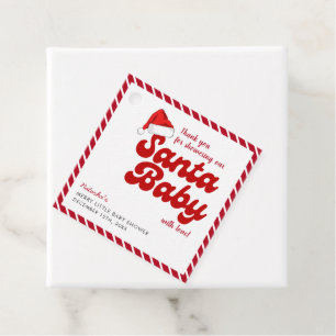 Santa Baby Merry Little Christmas Baby Shower  Favour Tags