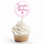 Santa Baby Pink Candy Cane Baby Shower Sticker<br><div class="desc">Top off your treats or favour bags with this festive pink "Santa Baby" round sticker featuring candy cane typography and a sweet heart accent. Ideal for Christmas baby showers, this sticker adds a playful holiday touch to cupcakes, envelopes, party favours, and more. Personalize with baby’s name and date for a...</div>