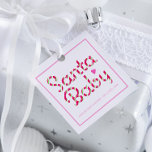 Santa Baby Pink Christmas Baby Shower  Favour Tags<br><div class="desc">Santa Baby Pink Christmas Baby Shower Favour Tags</div>