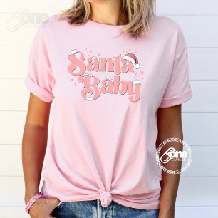 Santa Baby Pink Cute Christmas  T-Shirt
