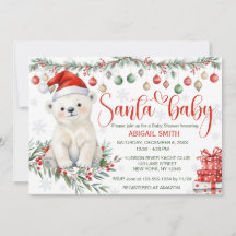 Santa Baby Polar Bear Baby Shower