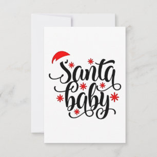 Santa Baby Pregnancy Announcement Christmas Santa