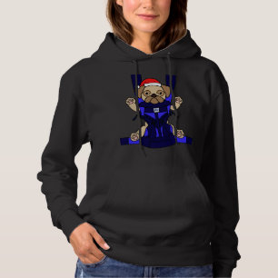 Santa Baby Pug Funny Cute Dog Mom Dad Christmas Gi Hoodie