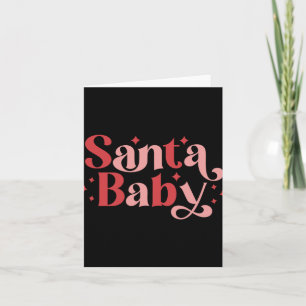 Santa Baby Retro Christmas Tygraphy Toddler T Shir Card