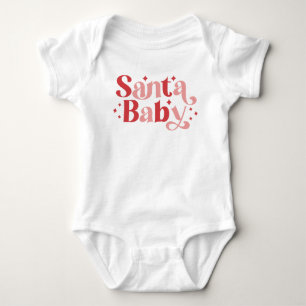 Santa Baby - Retro Christmas Typography Bodysuit