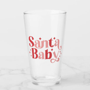 Santa Baby - Retro Christmas Typography Glass