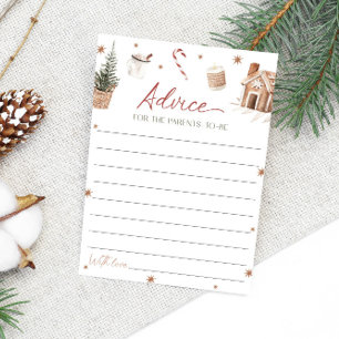 Santa Baby Shower Advice For The Parents Card