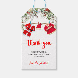 Santa Baby Shower, Christmas Baby Shower Gift Tags