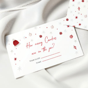 Santa Baby Shower How many Candies Enclosure Card