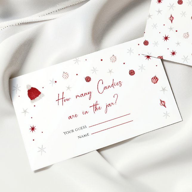 Santa Baby Shower How many Candies Enclosure Card (Creator Uploaded)