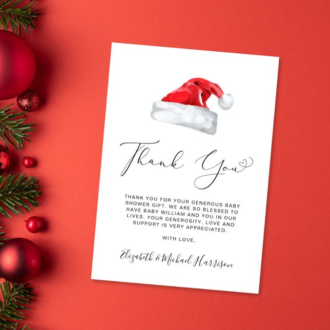 Santa Baby Shower Thank You Card (Creator Uploaded)