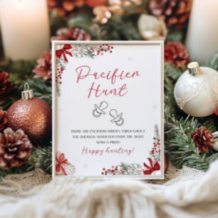 Santa Baby Shower the Pacifier Hunt Sign