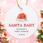 Santa Baby Vintage Winter Baby Shower Favour Tags<br><div class="desc">Santa Baby Vintage Winter Baby Shower Invitation Favour Tags</div>