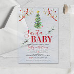 "Santa Baby" Watercolor Christmas Tree Baby Shower Acrylic Invitations<br><div class="desc">Celebrate in style with these cute and very trendy baby shower acrylic invitations. The design is easy to personalize with your own wording and your family and friends will be thrilled when they receive these fabulous party invites.</div>