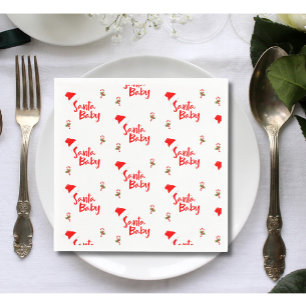 Santa Baby Winter Baby Shower Napkin