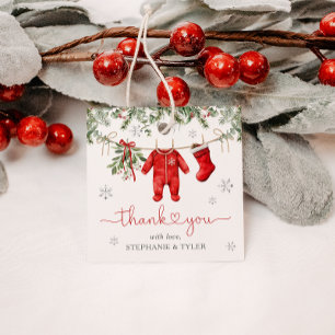 Santa Baby Winter Christmas Baby Shower Favour Tags