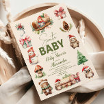 Santa Baby Woodland Winter Christmas Baby Shower Invitation<br><div class="desc">Invite your loved ones to a cozy and charming celebration with our "Woodland Winter Christmas" Baby Shower Invitation. Designed to capture the serene beauty of a winter forest and the festive spirit of Christmas, this invitation is perfect for a heartwarming baby shower. Features: Enchanting Design: The invitation features a picturesque...</div>