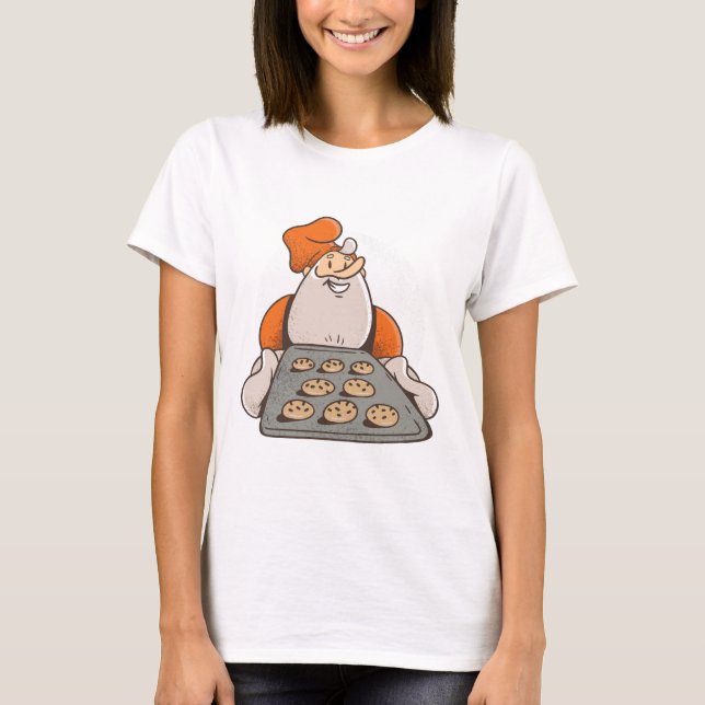 Santa Baking Cookies T-Shirt (Front)