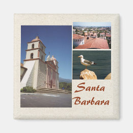 Santa Barbara 3 Photo Magnet Template