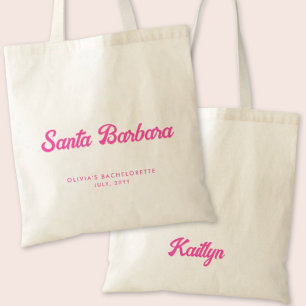 Santa Barbara Bachelorette Party Personalized Tote Bag