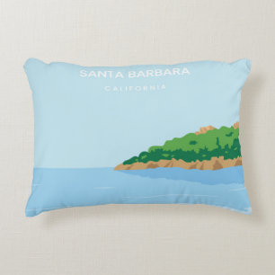 Santa Barbara beach Accent Pillow