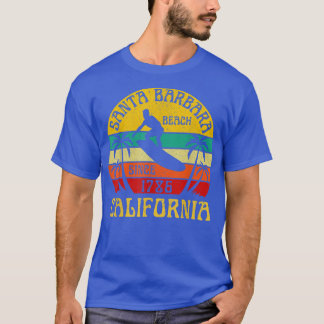Santa Barbara Beach California Surfing Surfer Ocea T-Shirt