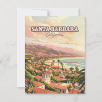 Santa Barbara Beach Central Coast California Card